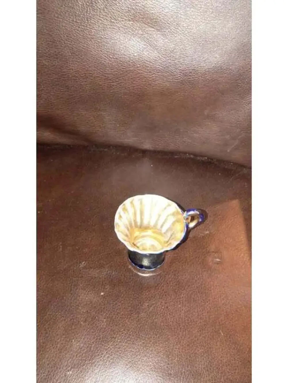 Seashell blue teacup